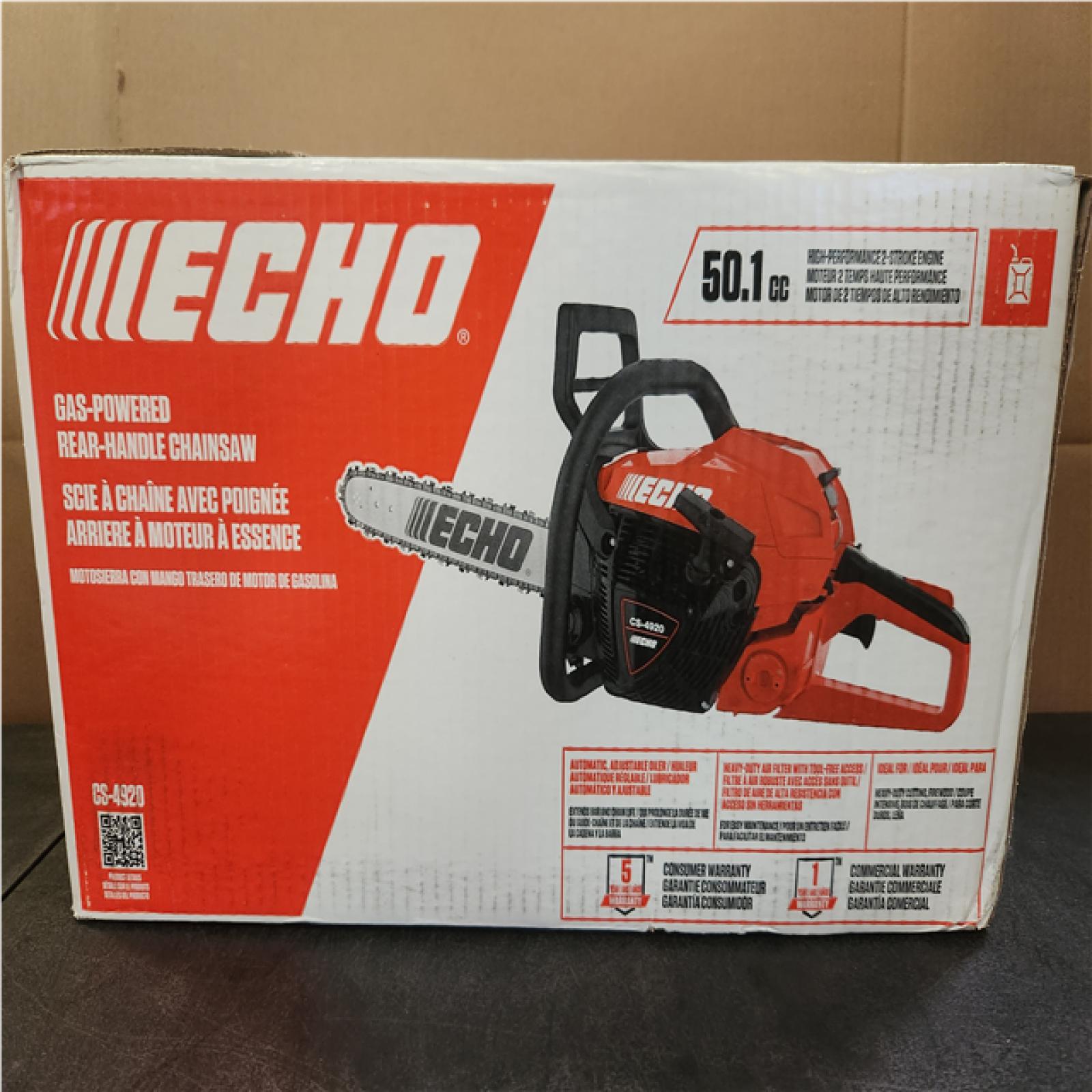 Phoenix NEW ECHO 20 in. 50.1 cc 2-Stroke Gas Rear Handle Chainsaw
