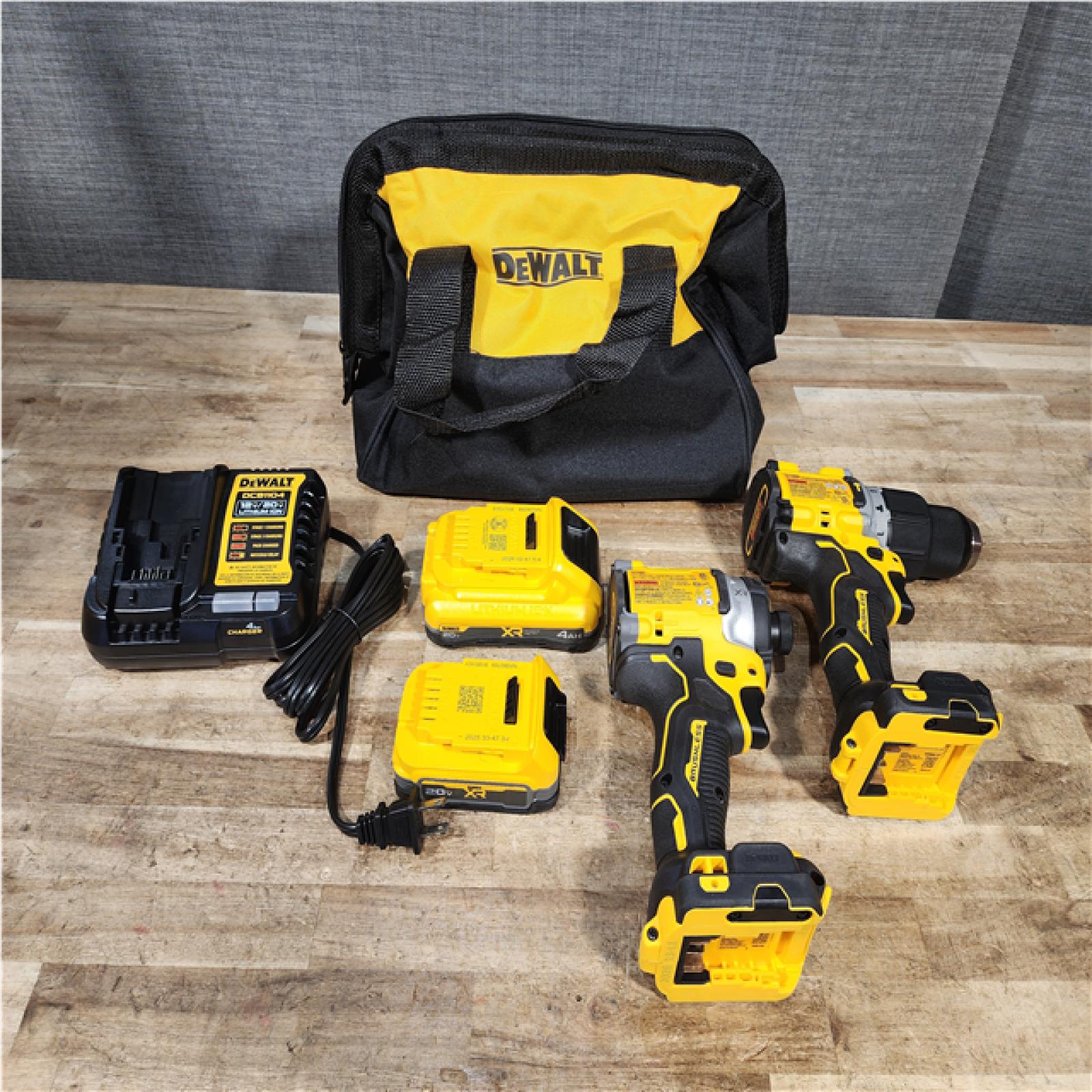 Houston Location AS-IS DEWALT 20V XR Lithium-Ion Cordless 2-Tool Combo Kit