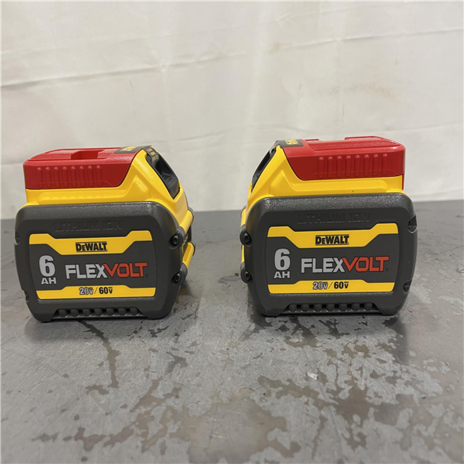 AS-IS- DEWALT FLEXVOLT 20-Volt/60-Volt MAX Lithium-Ion 6.0Ah Battery Pack (2-Pack)