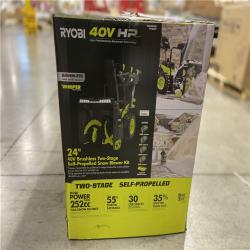 DALLAS LOCATION - RYOBI 40V HP Brushless Whisper Series 24 2-Stage Cordless Electric Self-Propelled Snow Blower