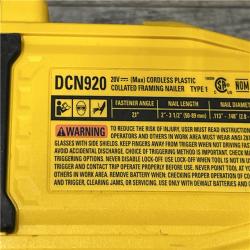 AS-IS DEWALT 20-Volt 21° Cordless Framing Nailer Kit