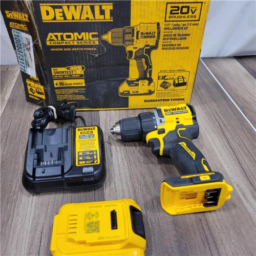AS-IS DEWALT ATOMIC COMPACT SERIES 20V MAX* Brushless Cordless 1/2 Drill/Driver Kit