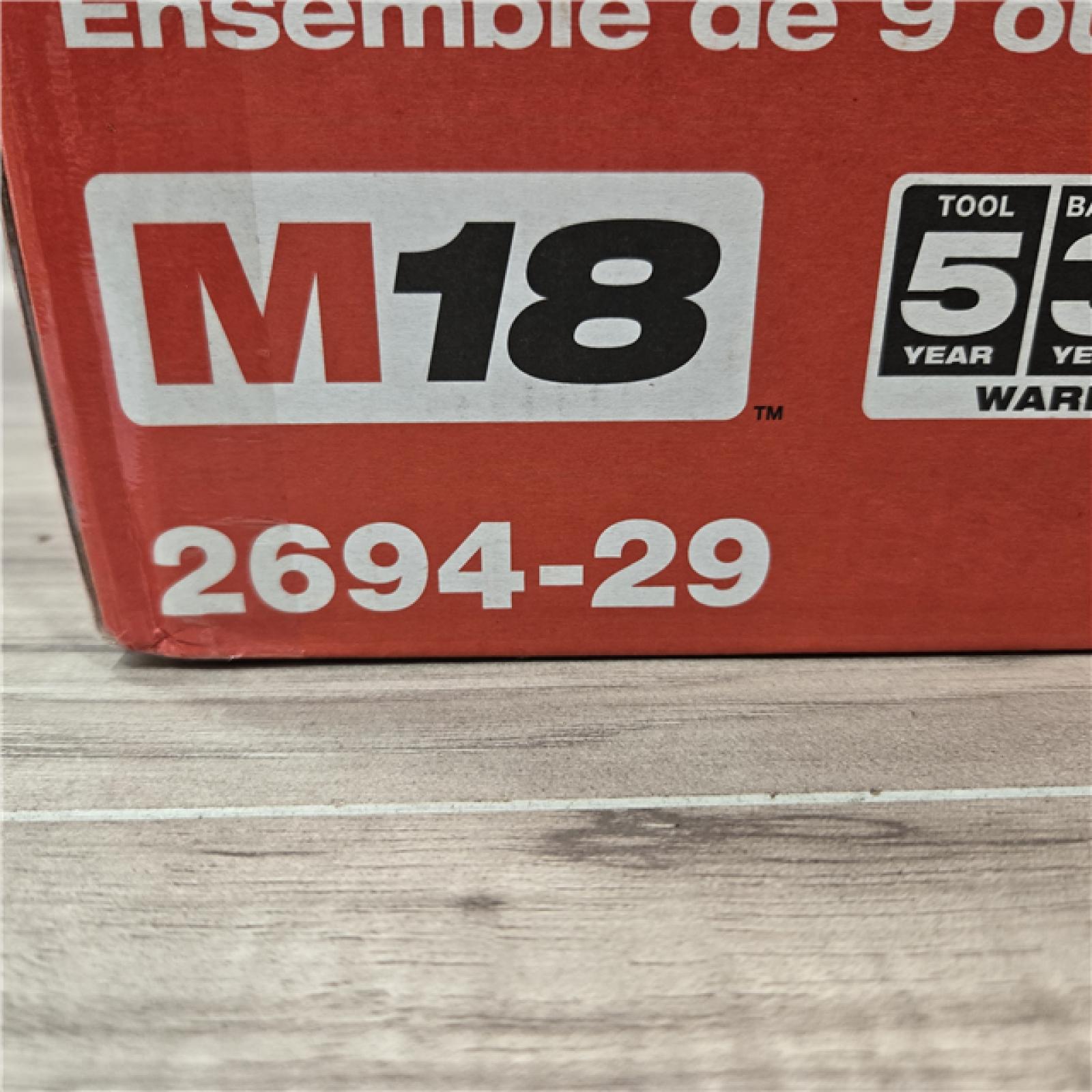 NEW! - M18 18-Volt Lithium-Ion Cordless Combo Kit (9-Tool)