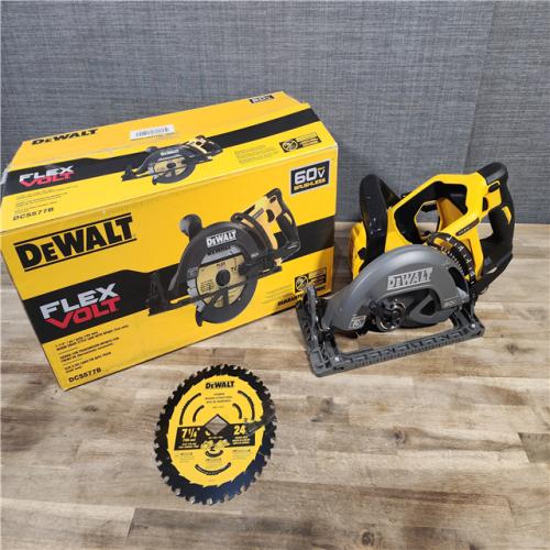 HOUSTON LOCATION - AS-IS (APPEARS LIKE NEW) DEWALT FLEXVOLT 60V MAX Cordless Brushless 7-1/4 in. Wormdrive Style Circular Saw (Tool Only)