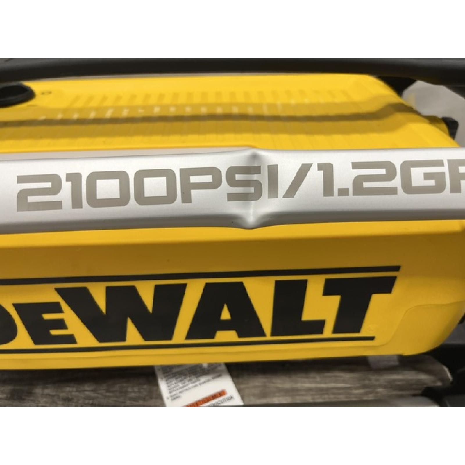 AS-IS DEWALT 2100 PSI 1.2 GPM 13 Amp Cold Water Electric Pressure Washer with Internal Equipment Storage
