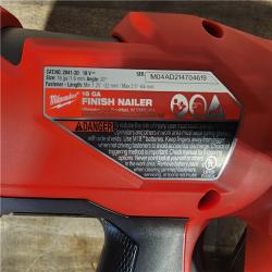 HOUSTON LOCATION - AS-IS (APPEARS LIKE NEW) Milwaukee 2841-20 18V Cordless Gen II 16 Gauge Angled Finish Nailer (Tool Only)