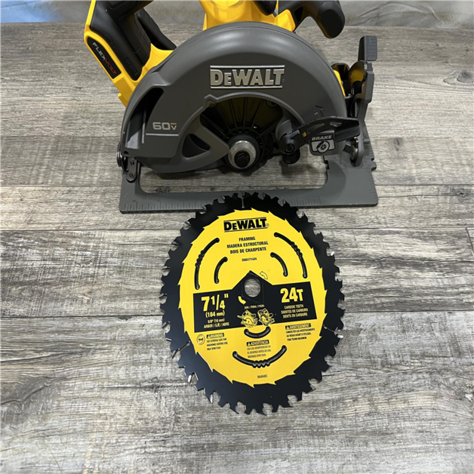 AS-IS DEWALT FLEXVOLT 60V MAX Cordless Brushless 7-1/4 in. Circular Saw with Brake (Tool Only)
