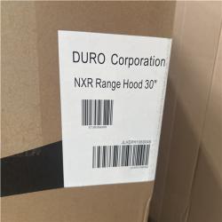 CALIFORNIA AS IS DURO NXR RANGE HOOD 30” RH3001
