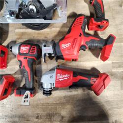 HOUSTON LOCATION - AS-IS MILWAUKEE 7 TOOL COMBO KIT W/ (2) BATTERY & CHARGER