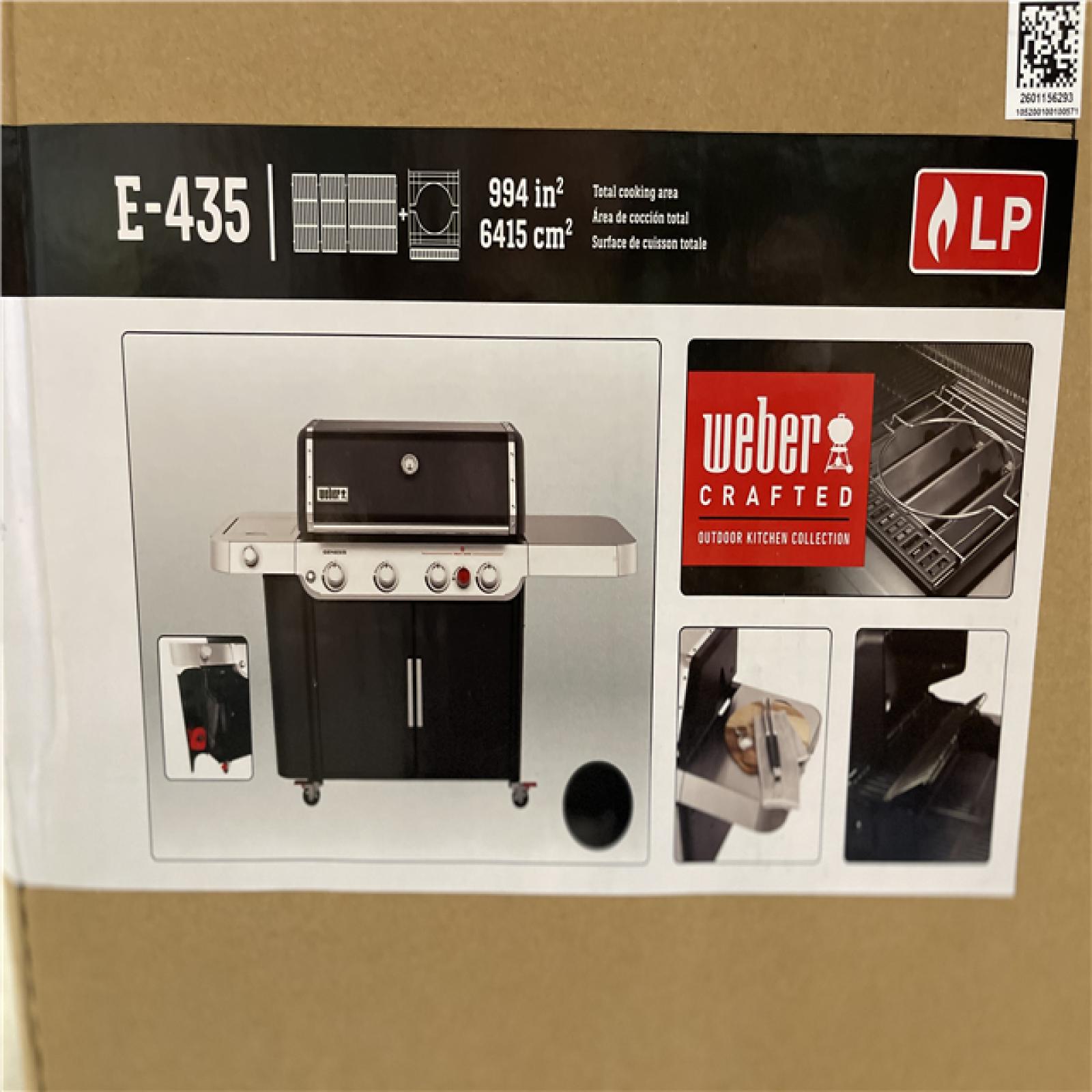 DALLAS LOCATION - NEW! Weber Genesis E-435 Black 4-Burner gas grill