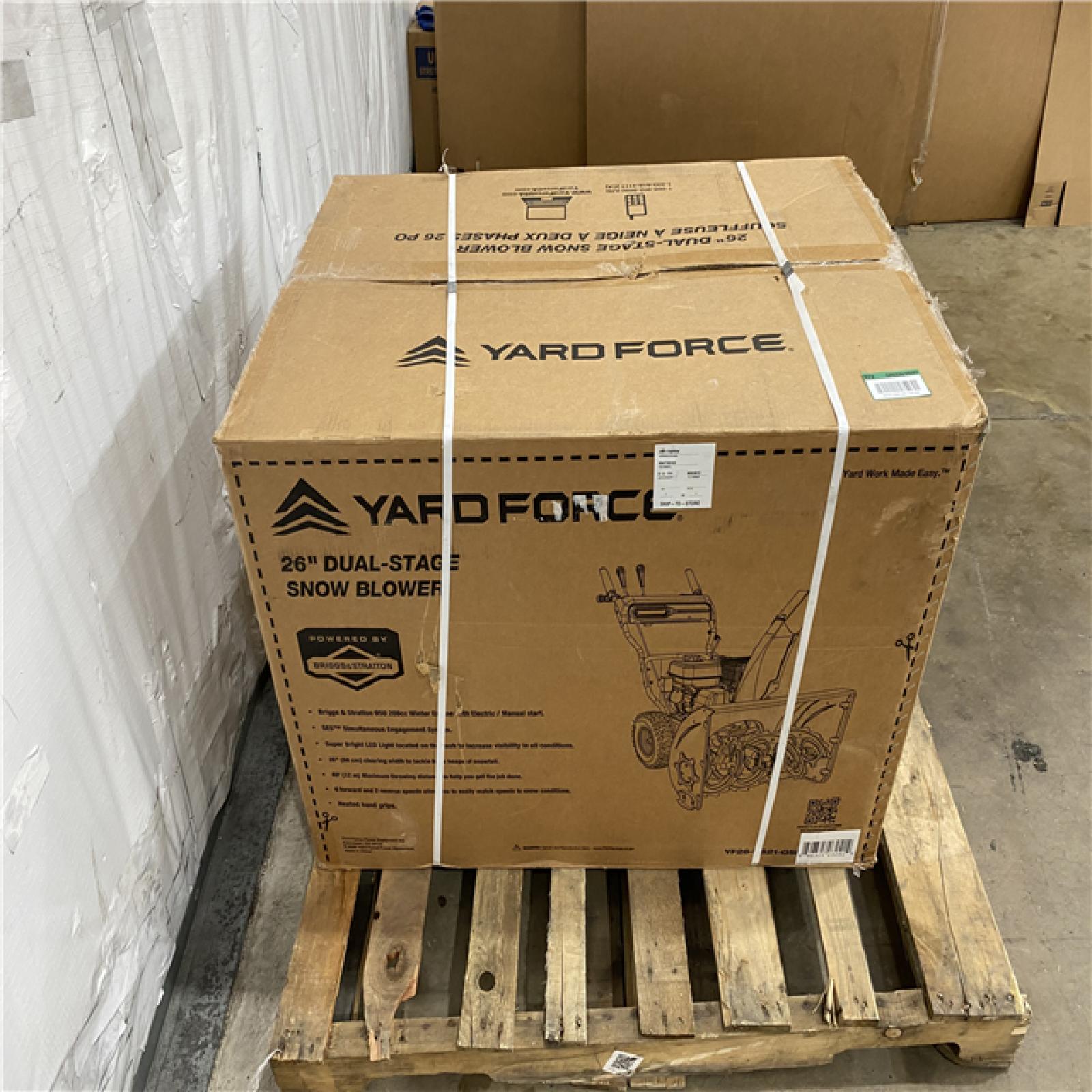 Houston Location AS IS - Yard Force 26in Snow Blower