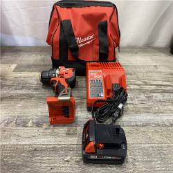 AS-IS Milwaukee 18V Lithium-Ion Brushless Cordless 1/2 in. Compact Drill/Driver Kit
