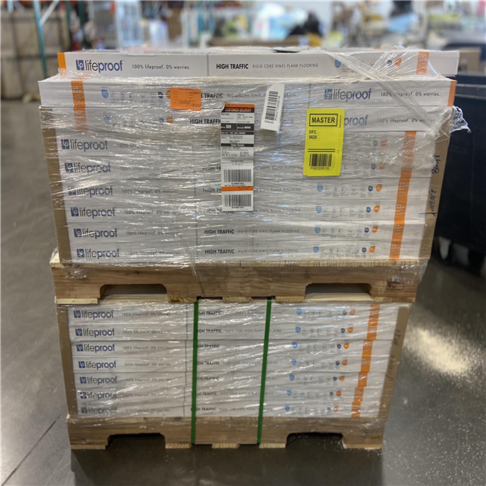 DALLAS LOCATION - Lifeproof Luxurious Pine Wood 22 MIL x 8.7 in. W x 48 in. L Click Lock Waterproof Luxury Vinyl Plank Flooring (20.1 sqft/case) 62 CASES
