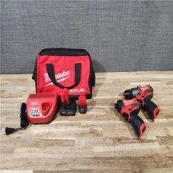 HOUSTON LOCATION - AS-IS Milwaukee FUEL 12-Volt Lithium-Ion Brushless Cordless Hammer Drill and Impact Driver Combo Kit