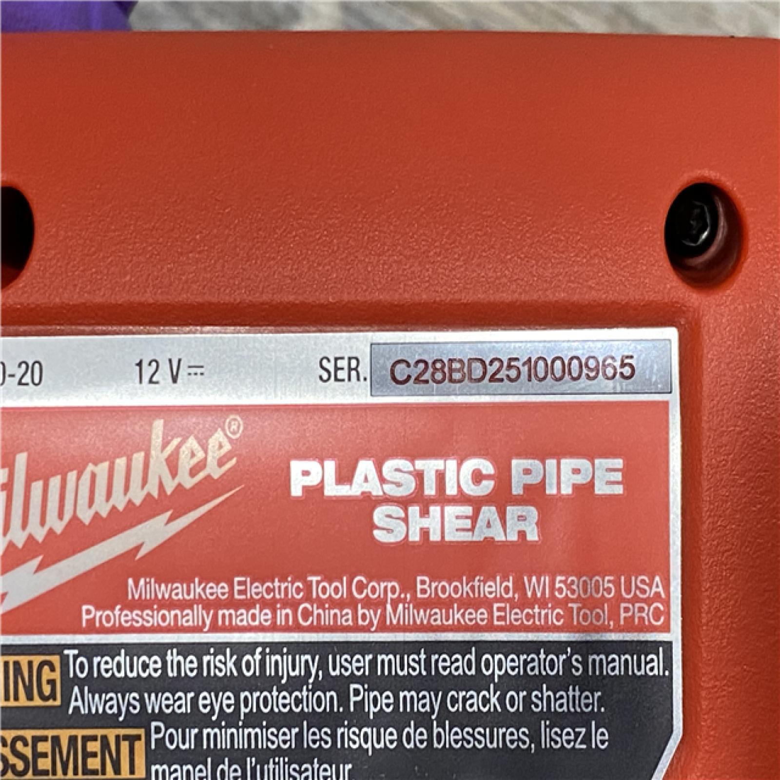 AS-IS Milwaukee 12-Volt Lithium-Ion Cordless PVC Pipe Shear (Tool-Only)