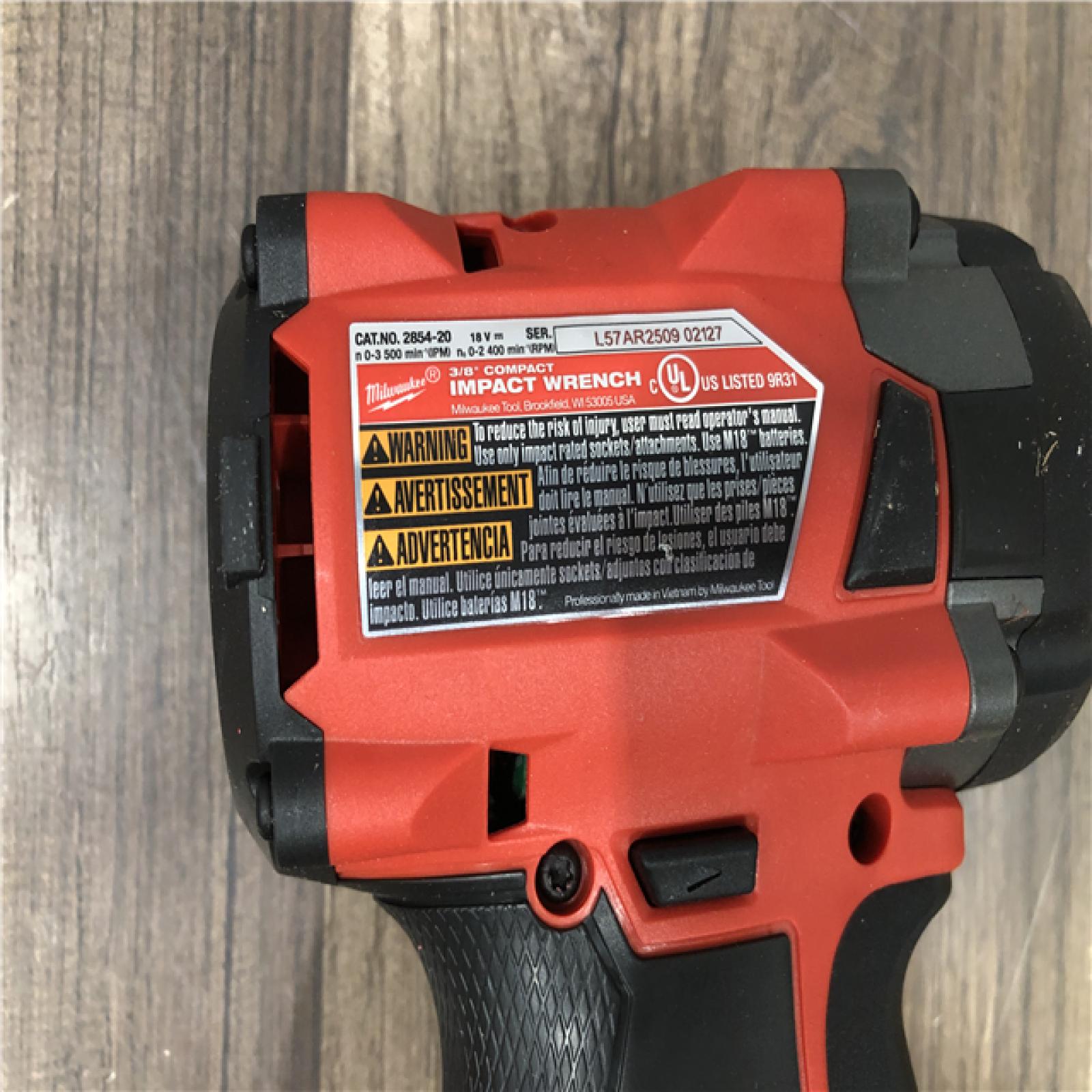 AS-IS Milwaukee FUEL GEN-3 18V Lithium-Ion Brushless Cordless 3/8 in. Compact Impact Wrench with Friction Ring (Tool-Only)