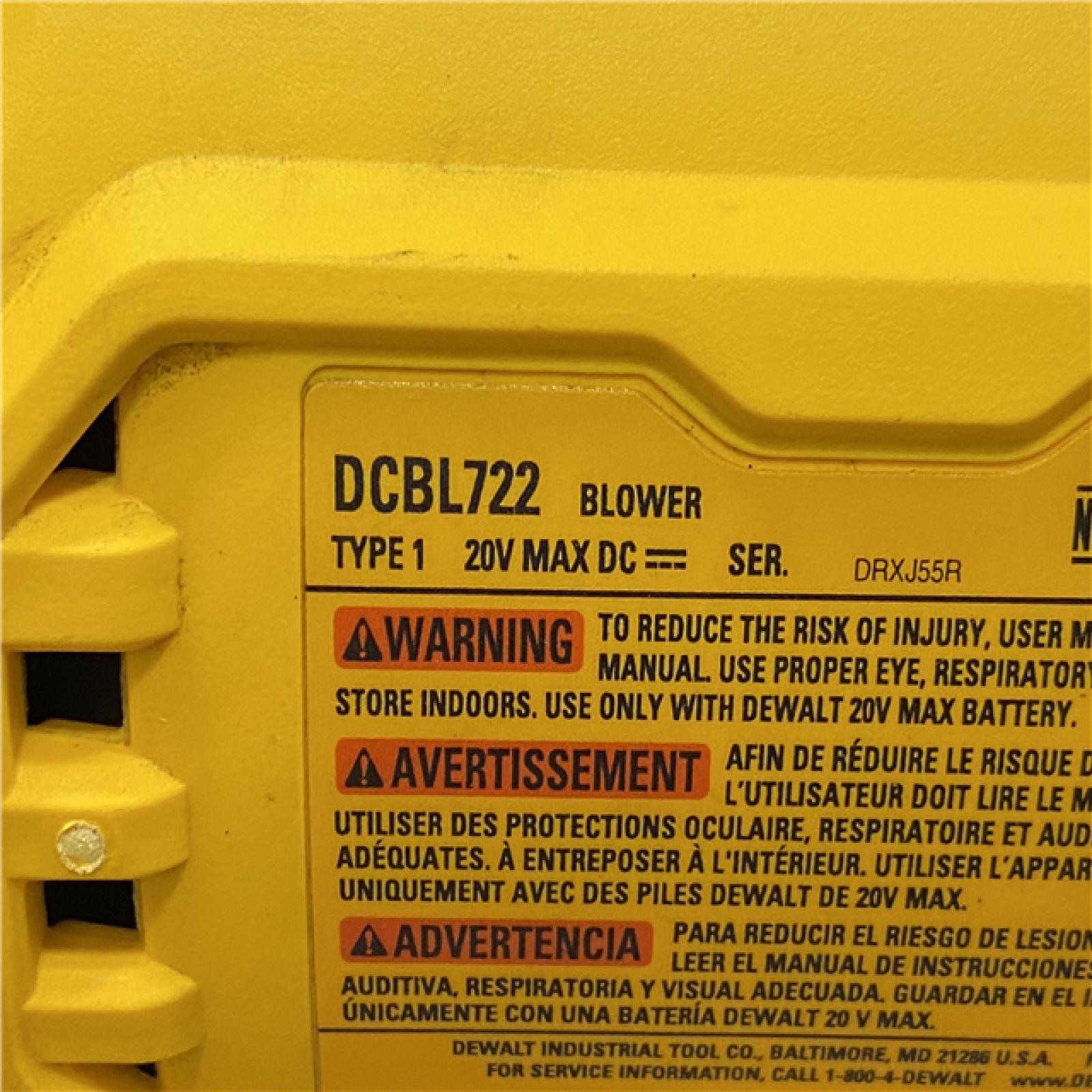 AS-IS DEWALT 20V MAX* XR Brushless Cordless Handheld Blower Kit