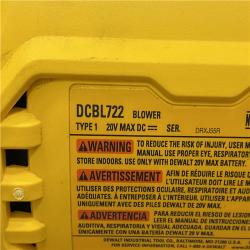 AS-IS DEWALT 20V MAX* XR Brushless Cordless Handheld Blower Kit