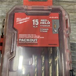 NEW - Milwaukee SHOCKWAVE (15-Piece) Impact Duty Titanium Drill Bit Set - (LOT OF 10)