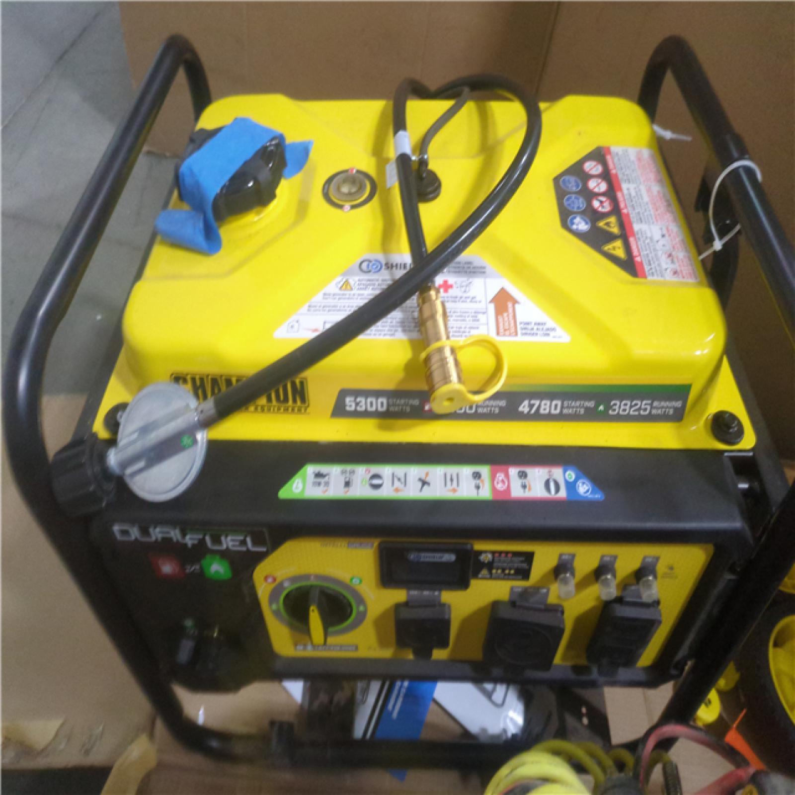 CALIFORNIA AS-IS CHAMPION PORTABLE POWER GENERATOR & HUSKY PRO 20G AIR COMPRESSOR