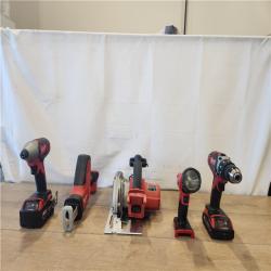 AS-IS- Milwaukee 18V Lithium-Ion Cordless (5-Tool) Combo Kit