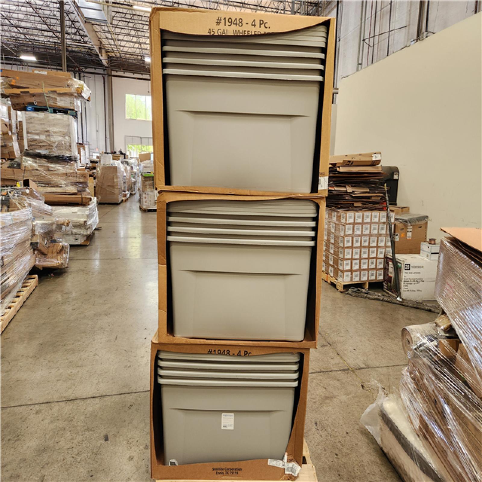 Phoenix Location BrightRoom Wheeled Latching Storage Tote 45 Gallon (170.3 L) Capacity (4 Per Box) Pallet  (6 Boxes)