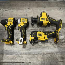 AS-IS DEWALT ATOMIC 20-Volt Lithium-Ion Cordless Brushless (4-Tool) Combo Kit