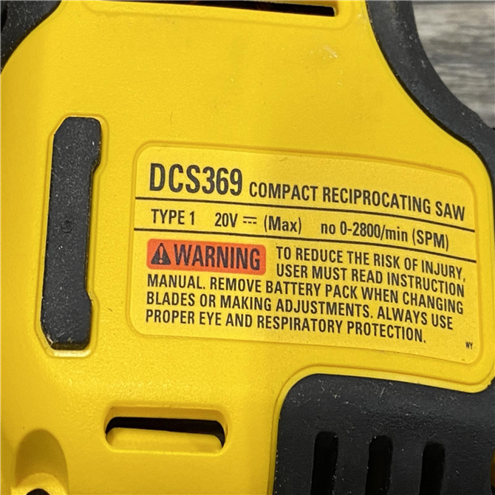 AS-IS DEWALT ATOMIC 20V MAX Cordless Brushless Compact Reciprocating Saw (Tool Only)