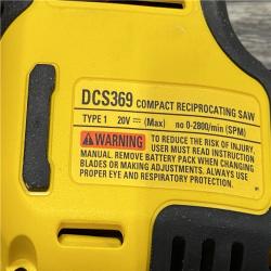 AS-IS DEWALT ATOMIC 20V MAX Cordless Brushless Compact Reciprocating Saw (Tool Only)