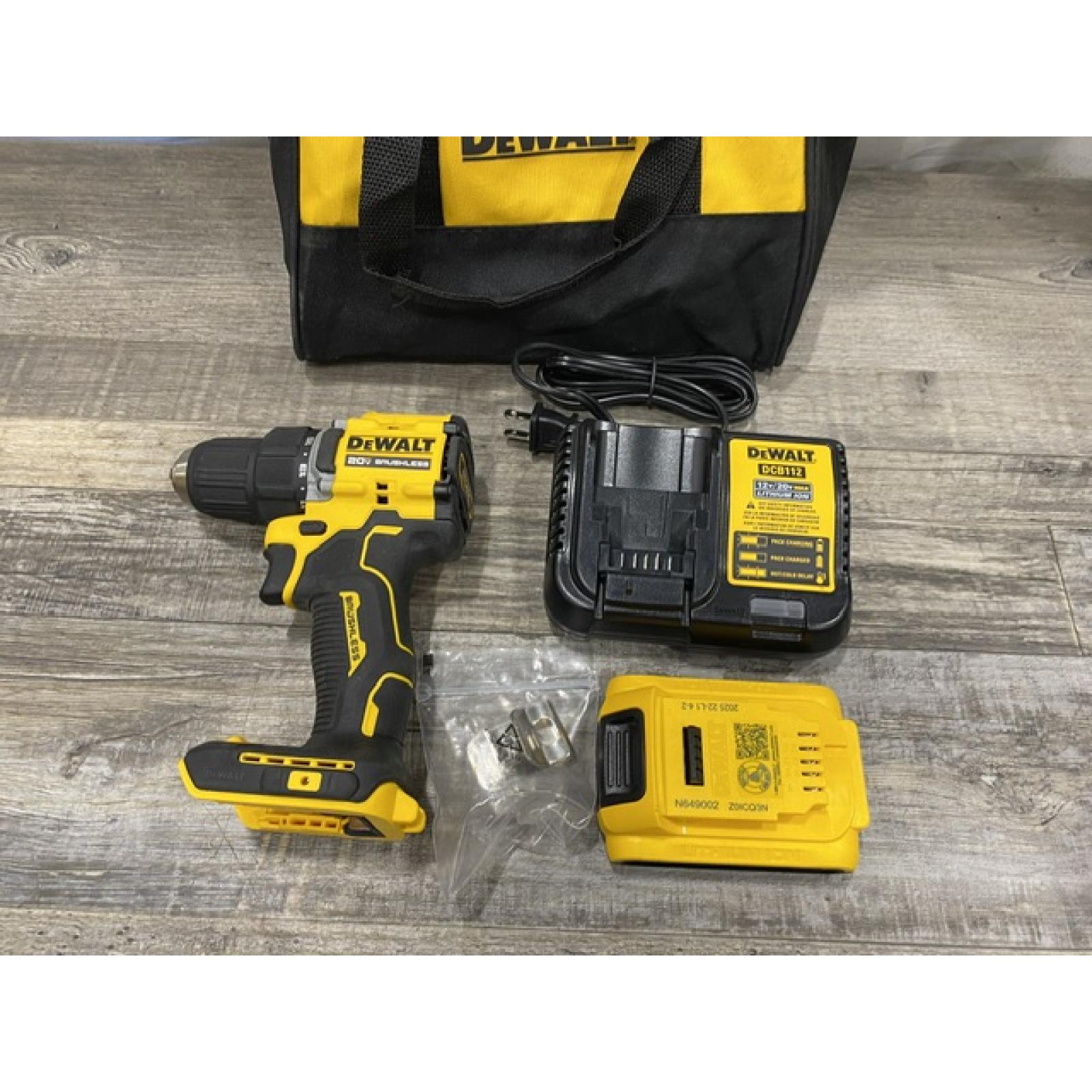 AS-IS DEWALT Atomic 20V Lithium-Ion Cordless Compact 1/2 in. Drill/Driver Kit