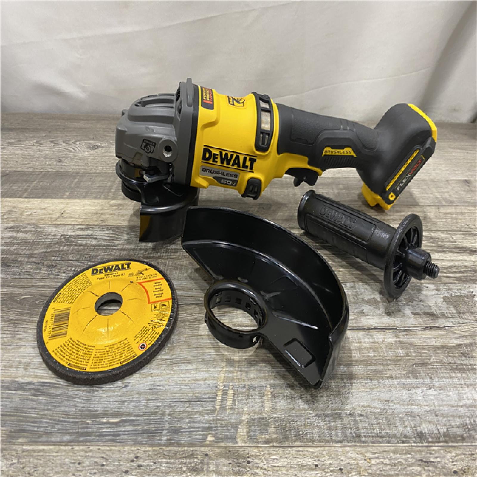 AS-IS DEWALT 60V MAX Cordless Brushless 4.5 in. to 6 in. Small Angle Grinder with Kickback Brake (Tool Only)
