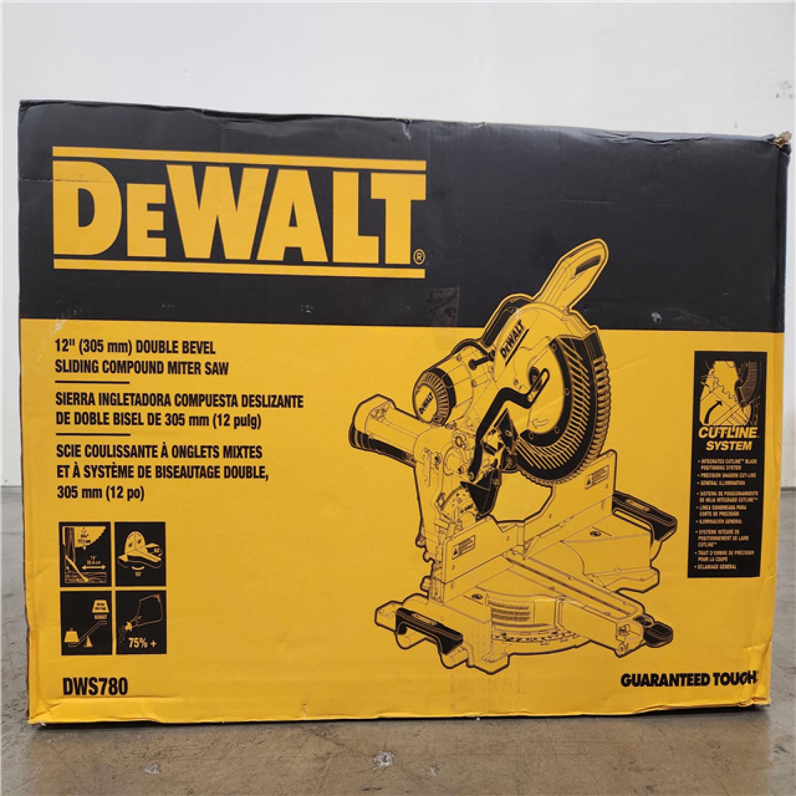 Phoenix Location NEW DEWALT 15 Amp Corded 12 in. Double Bevel Sliding Compound Miter Saw with XPS technology, Blade Wrench and Material Clamp DWS780