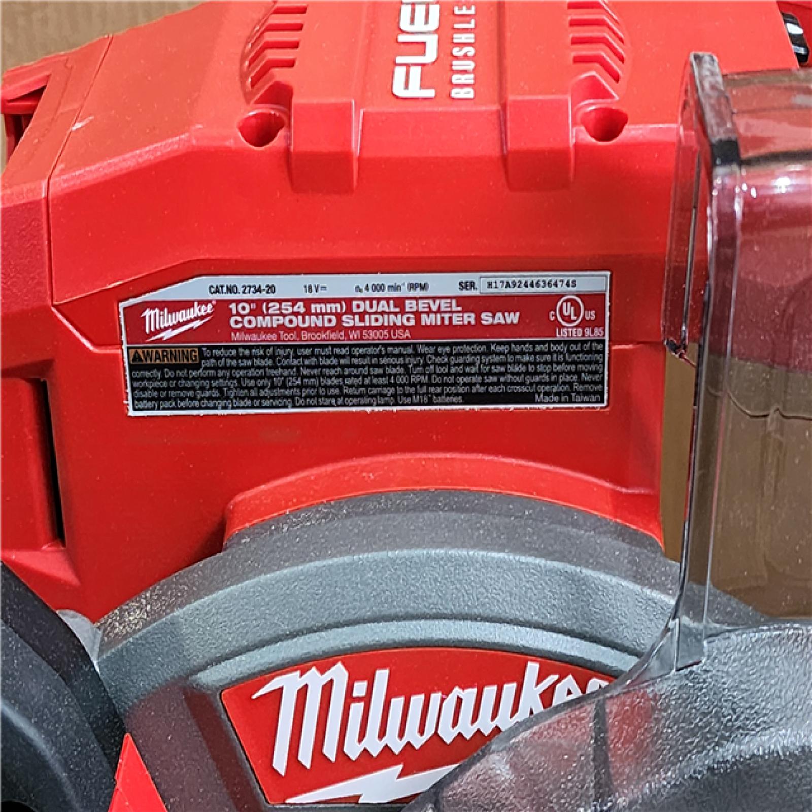 HOUSTON LOCATION - AS-IS Milwaukee M18 FUEL Brushless Cordless 10 in. Dual Bevel Sliding Compound Miter Saw (Tool-Only)
