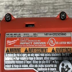 AS-IS Milwaukee 18-Volt Lithium-Ion Brushless Cordless Compact Hammer Drill/Impact Combo Kit