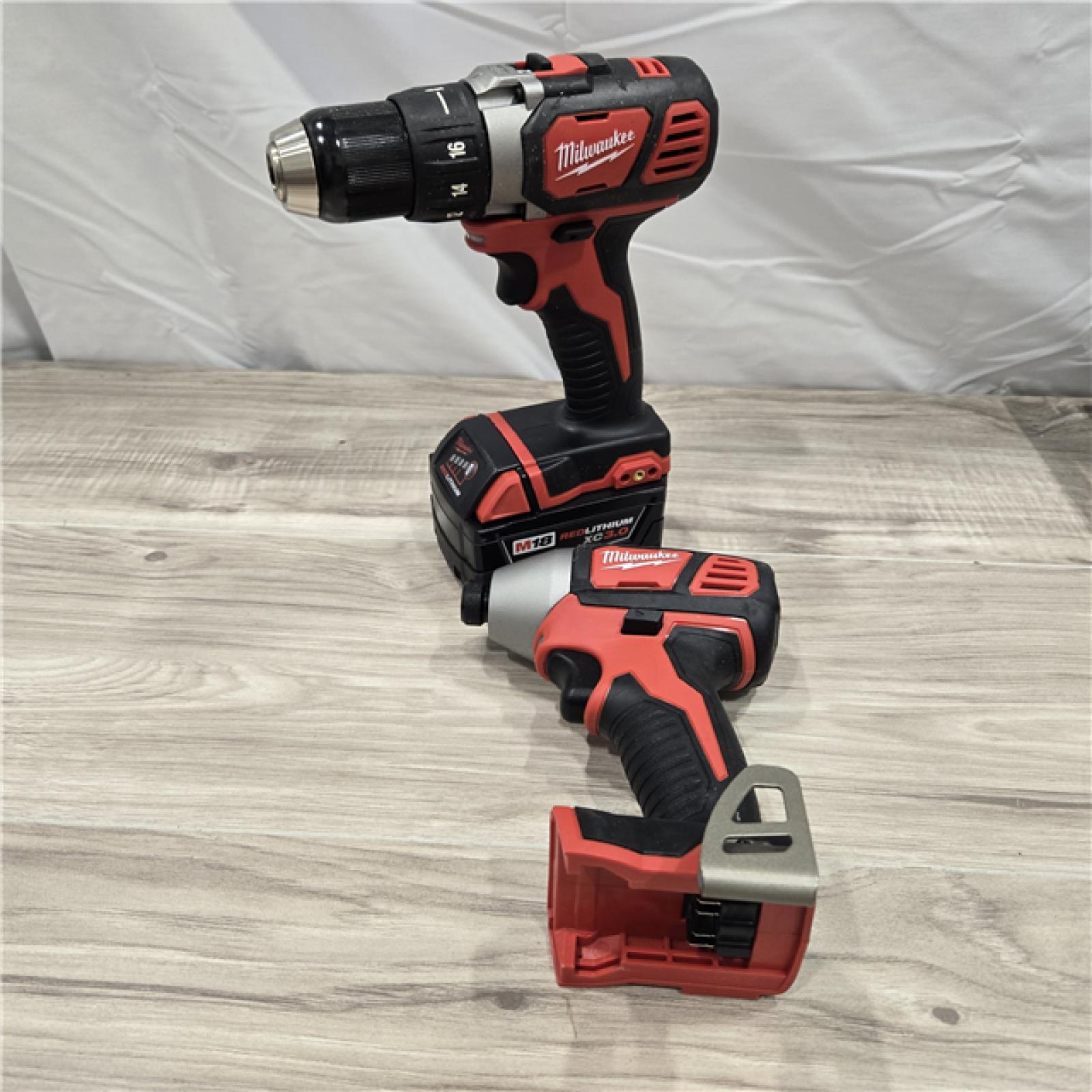 AS-IS  Milwaukee M18 18-Volt Lithium-Ion Cordless Combo Kit 7-Tool with 2-Batteries, Charger and Tool Bag