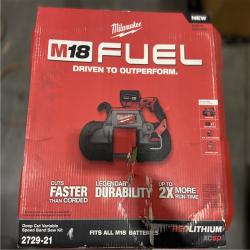 LIKE NEW! - Milwaukee M18 FUEL 18V Lith-Ion Brushless Cordless Deep Cut Band Saw w/ (1) 5.0 Ah Battery