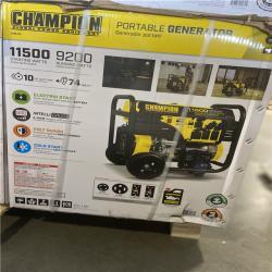 DALLAS LOCATION -Champion Power Equipment 11,500/9,200-Watt Gasoline Powered Electric Start Portable Generator