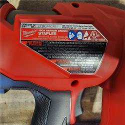 HOUSTON LOCATION - AS-IS (APPEARS LIKE NEW) MILWAUKEE FUEL 18-Volt Lithium-Ion Brushless Cordless 18-Gauge 1/4 in. Narrow Crown Stapler (Tool-Only)