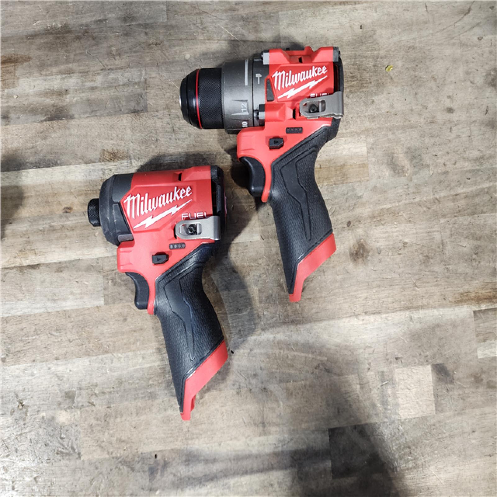 HOUSTON LOCATION - AS-IS Milwaukee 3497-22 12V Brushless Hammer Drill and Impact Driver Combo Kit