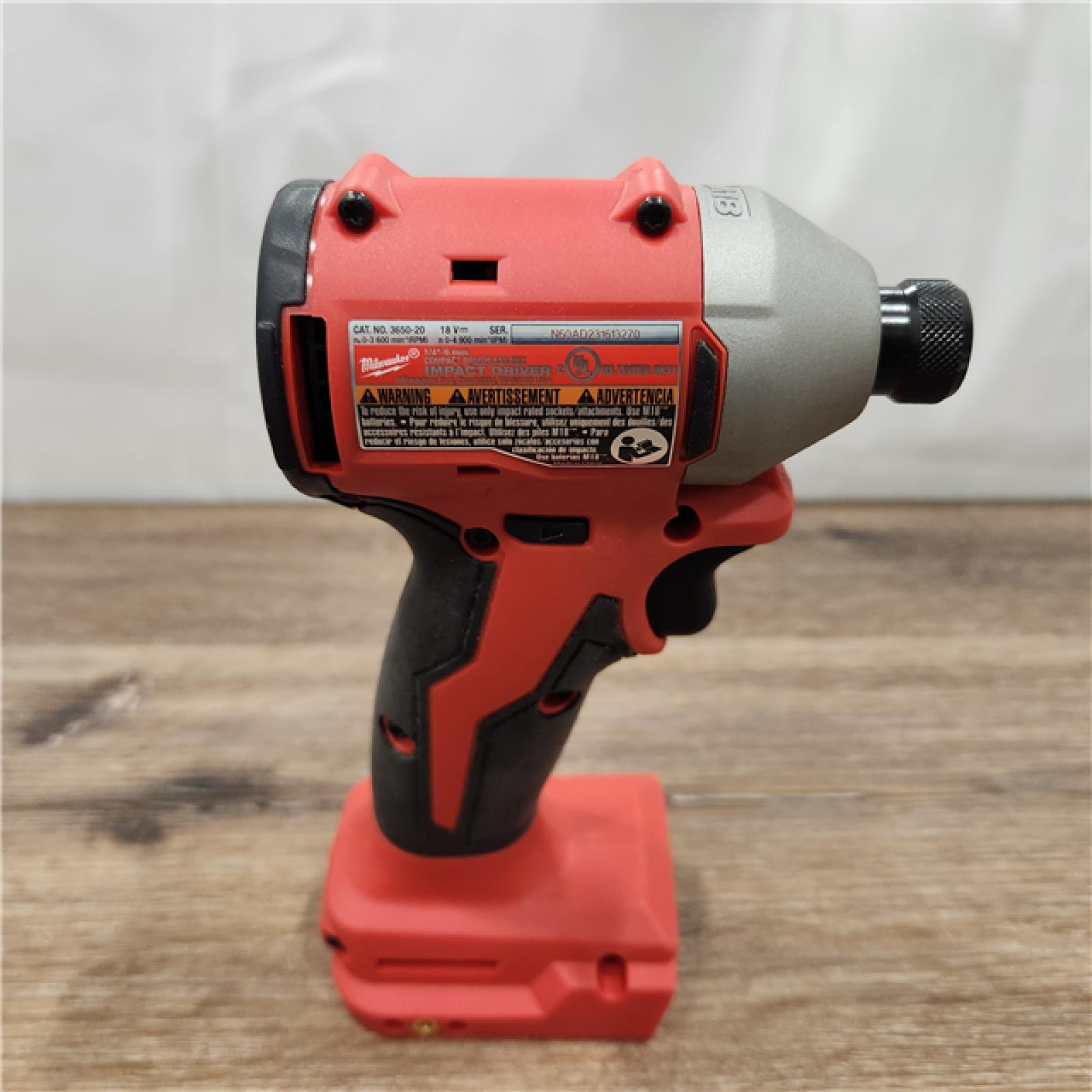 AS-IS Milwaukee M18 Lithium-Ion Brushless Cordless Compact Impact Driver Kit