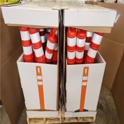 Phoenix (15) Three D Traffic Works 42 Traffic Delineator with 12 lb. Ring Top Portable Delineator Base Pallet