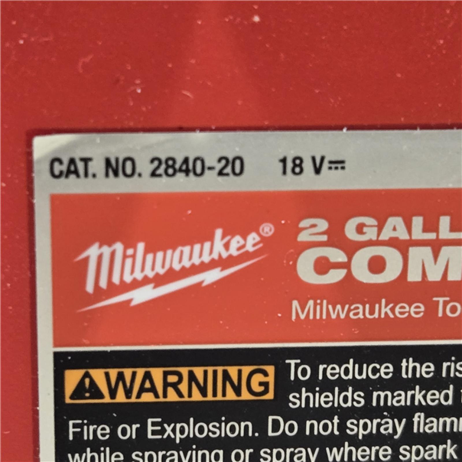 AS-IS Milwaukee FUEL 18V Cordless 2 Gal. Electric Compact Quiet Compressor (Tool-Only)