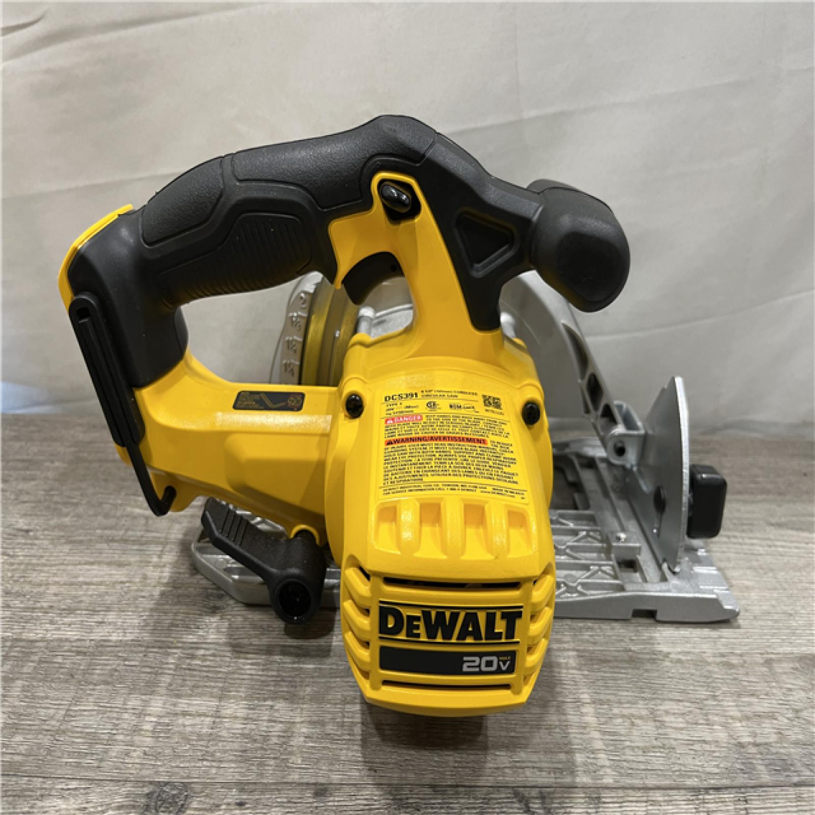 AS-IS DEWALT 20-Volt MAX Lithium-Ion Cordless 6-1/2 in. Circular Saw (Tool-Only)