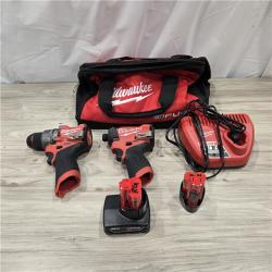 AS-IS Milwaukee 3497-22 12V Hammer Drill and Impact Driver Combo Kit