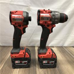 AS-IS Milwaukee FUEL 18V Lithium-Ion Brushless Cordless Hammer Drill and Impact Driver Combo Kit