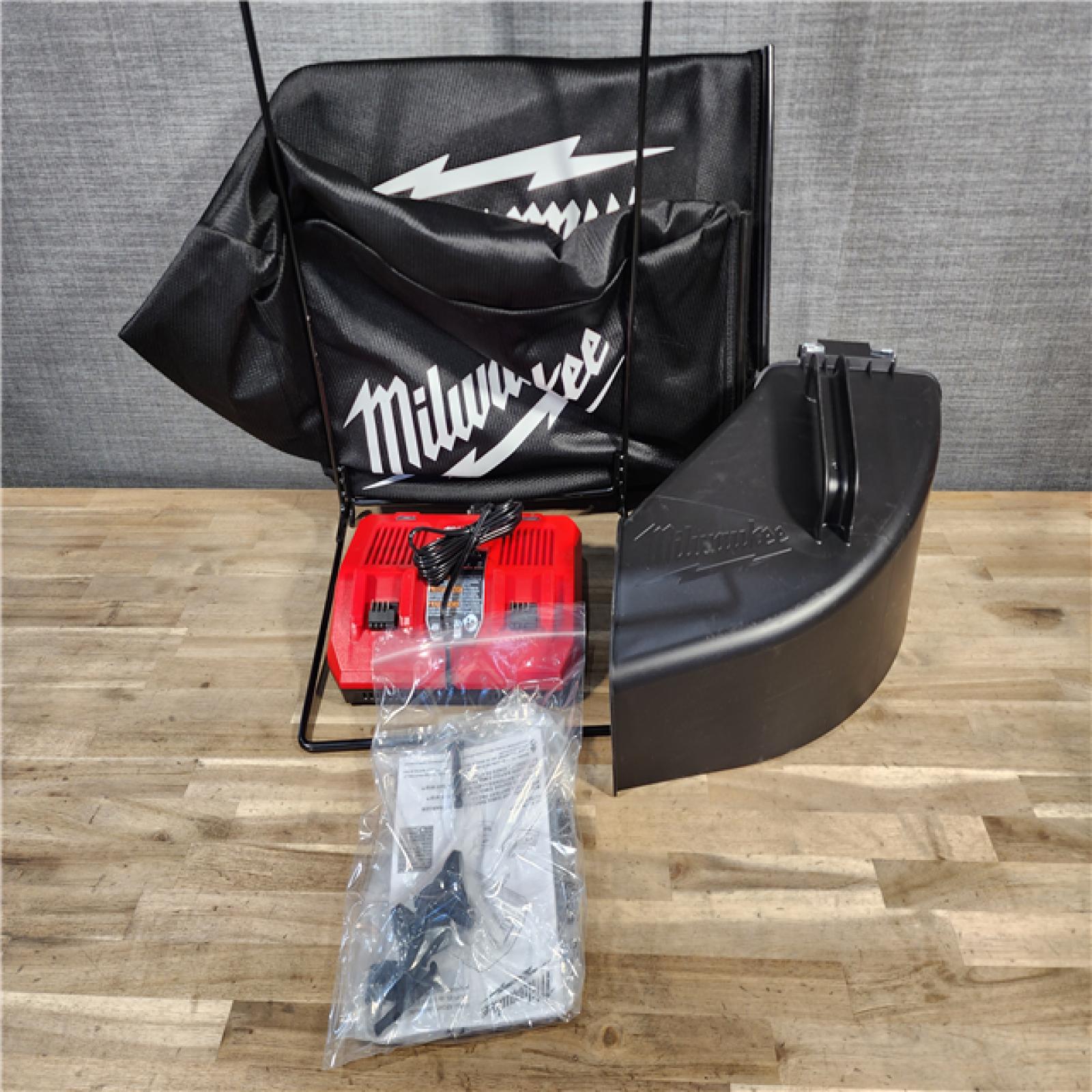HOUSTON LOCATION - AS-IS Milwaukee M18 FUEL Brushless Cordless 21 in. Walk Behind Dual Battery Self-Propelled Mower Kit W/ CHARGER