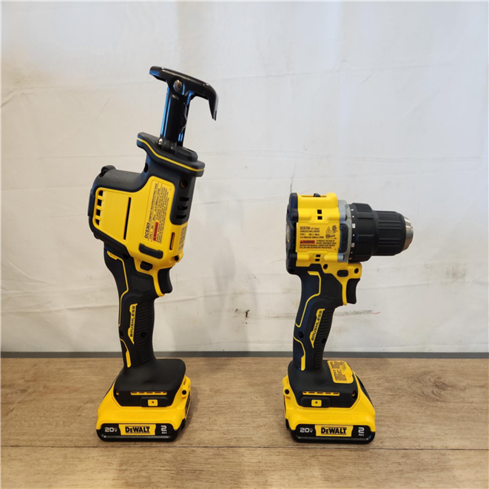 AS-IS- DeWalt ATOMIC 20V MAX Lithium-Ion Cordless 2-Tool Combo Kit with 2-Batteries  Charger and Bag