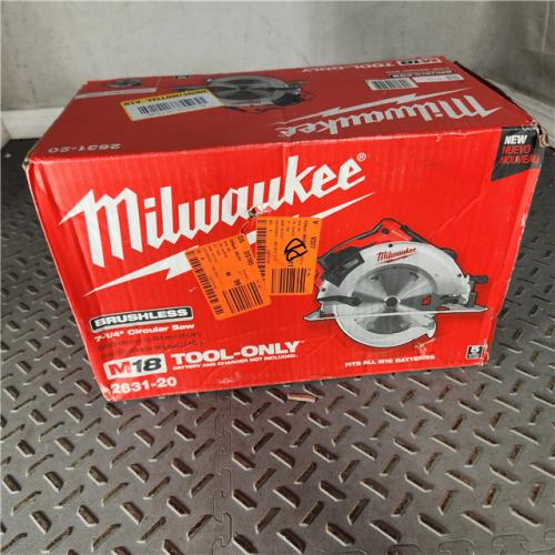 Houston location- AS-IS Milwaukee M18 7-1/4 in. Cordless Brushless Circular Saw Tool Only