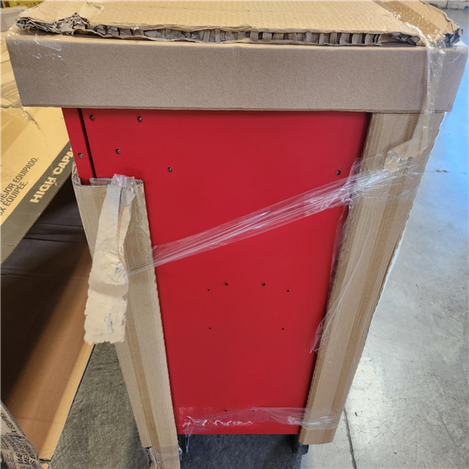 Phoenix LIKE NEW Milwaukee High Capacity 61 in. W x 22.1 in D 11-Drawer Mobile Workbench Cabinet with Solid Wood Top and Pegboard