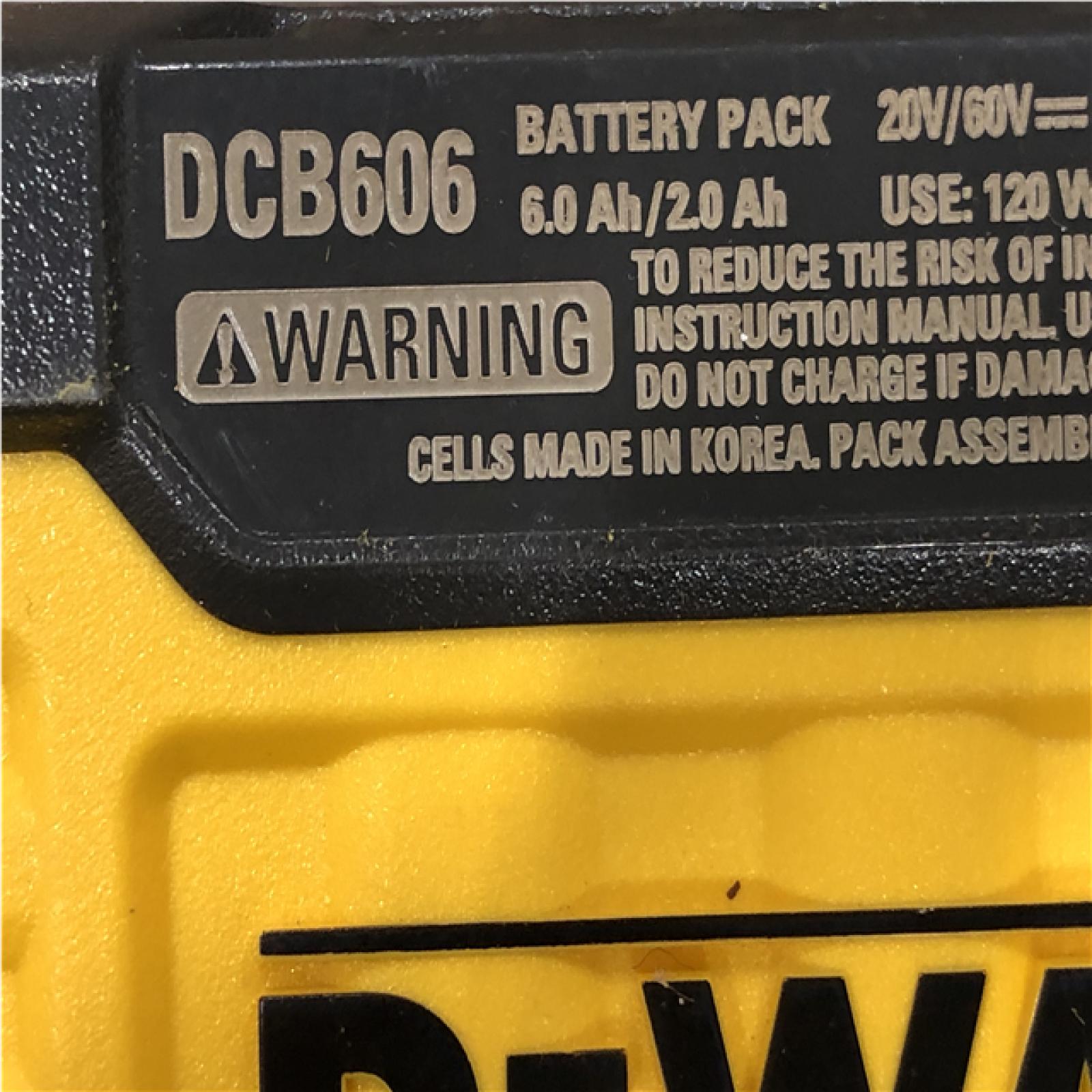 AS-IS DEWALT FLEXVOLT 20-Volt/60-Volt MAX Lithium-Ion Battery Pack with 9.0 Ah and 6.0 Ah Battery